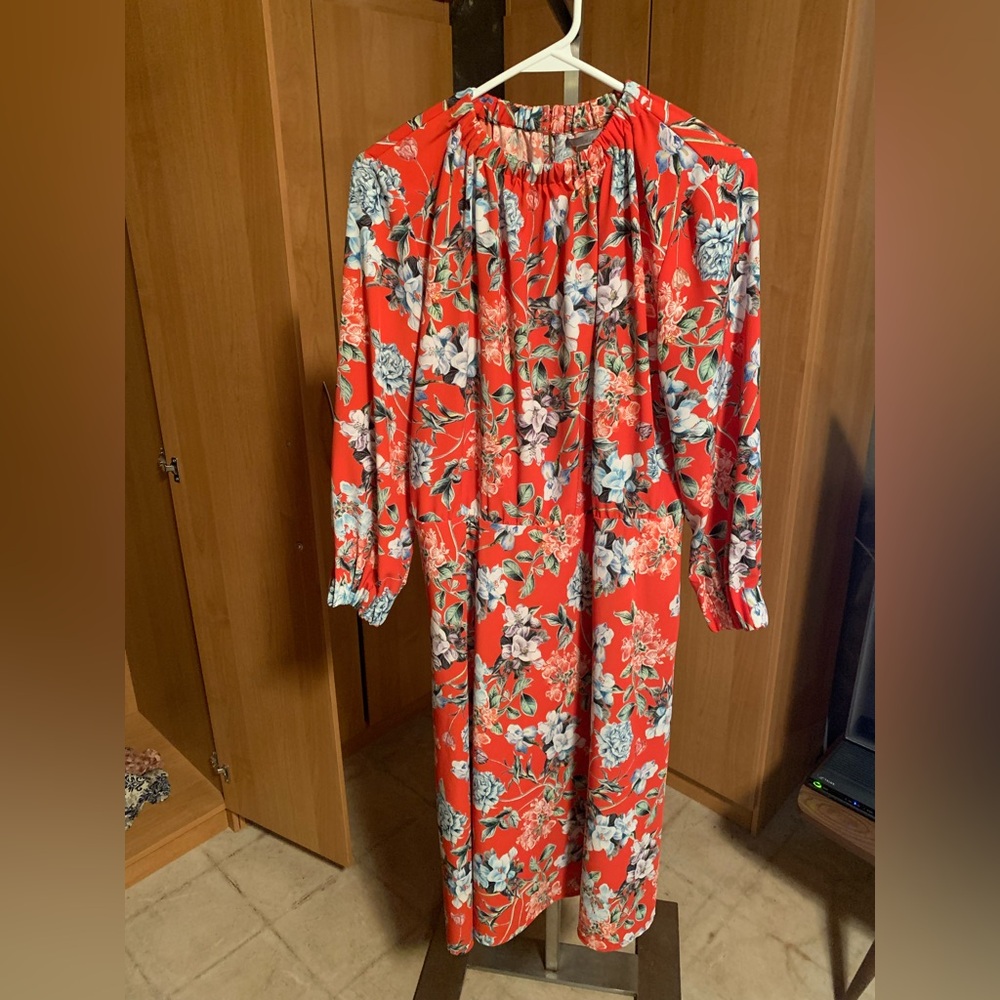H&M Red and Blue Floral Dress